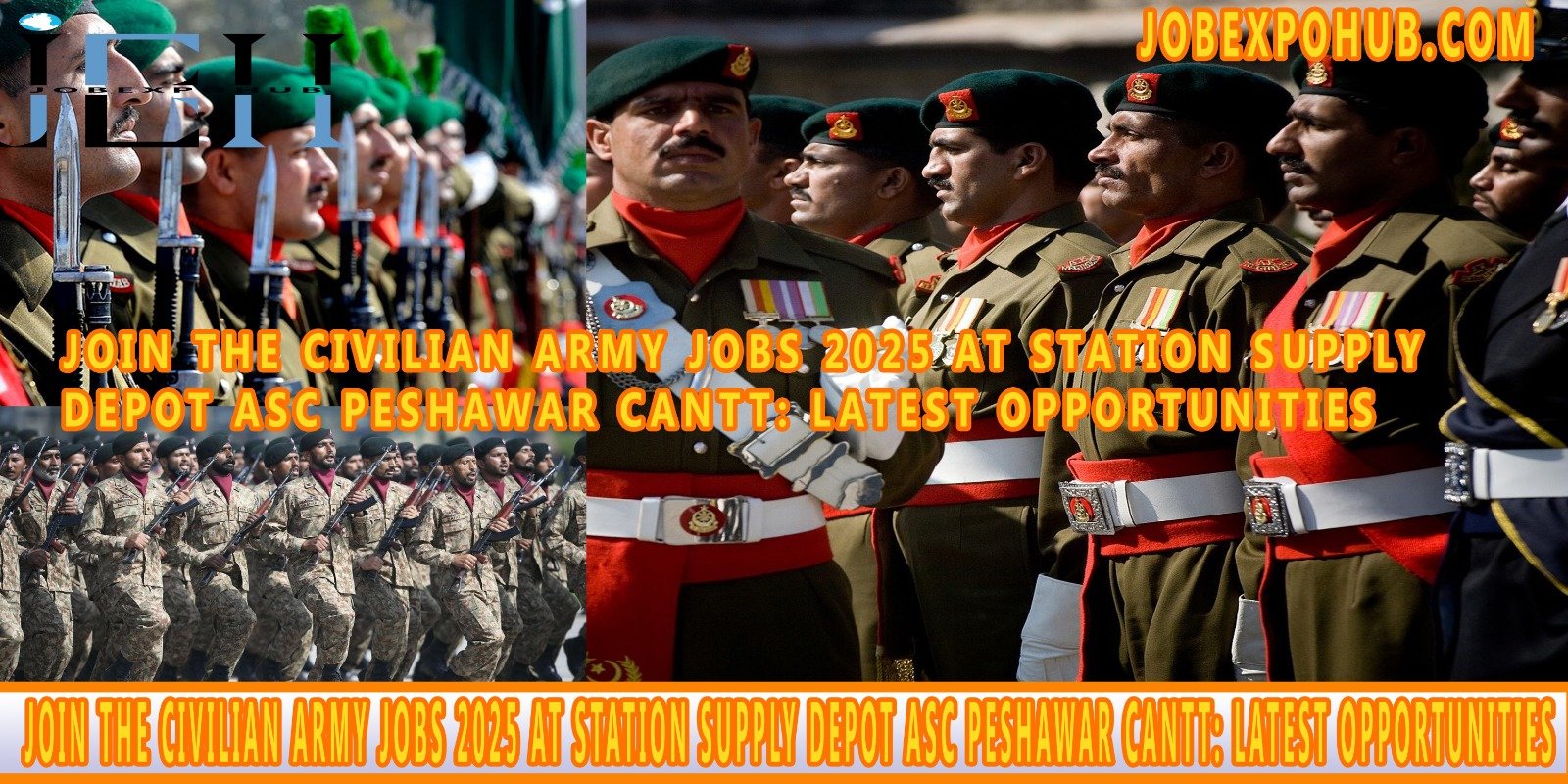 civillian army jobs 2025 at station supply depot ASSC peshawar cant image with my logo