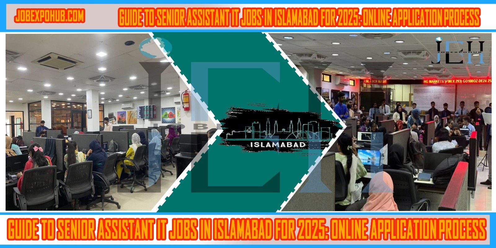 This image is about Guide to Senior Assistant IT Jobs in Islamabad for 2025: Online Application Process with my web logo