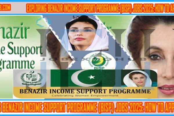 This image is about Exploring Benazir Income Support Programme (BISP) Jobs 2025: How to Apply Online with my web logo