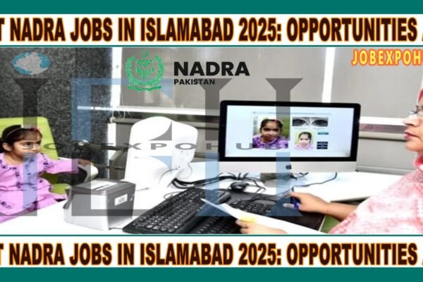 This image is about Latest NADRA Jobs in Islamabad 2025: Opportunities Await with my web logo