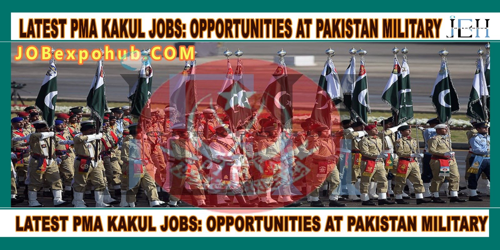 This image is abut pma kakul jobs; opportunities at pakistan at pakistan miliatary with my web logo