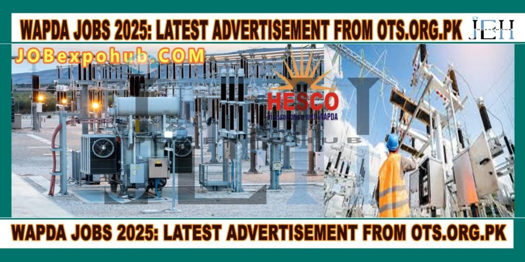 This image is on wapda jobs 2025 advertisement from ots with my web logo