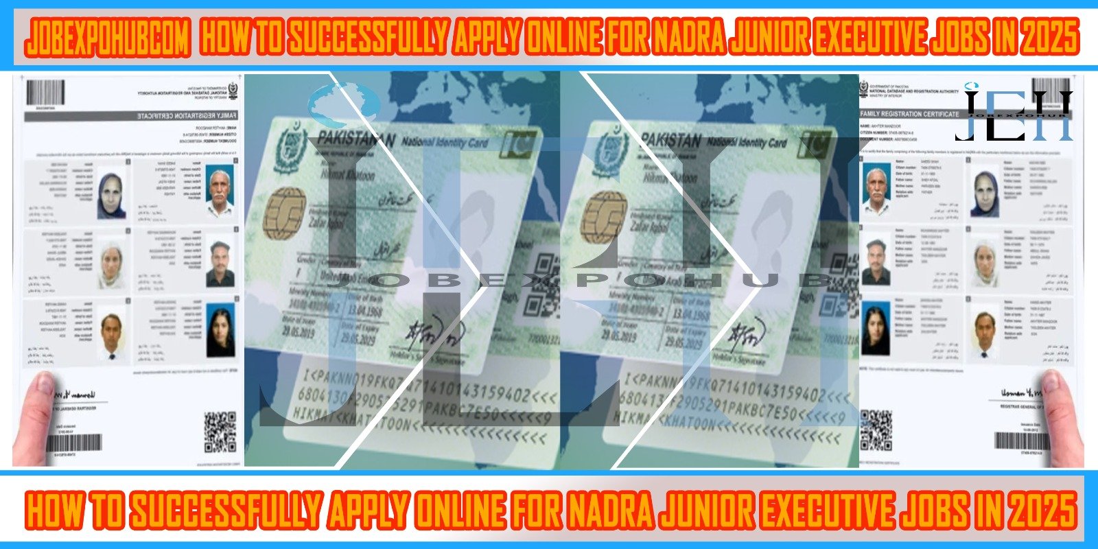 This image is about How to Successfully Apply Online for NADRA Junior Executive Jobs in 2025 with my web logo